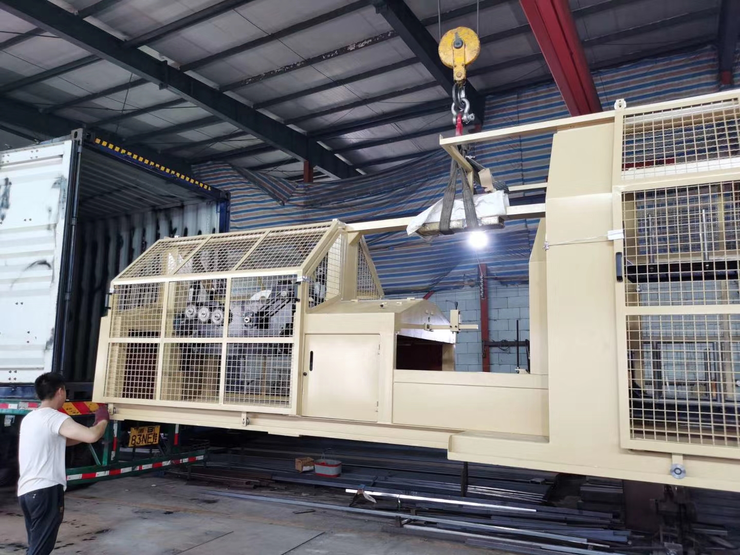 Korean customer rope making machine was delivered