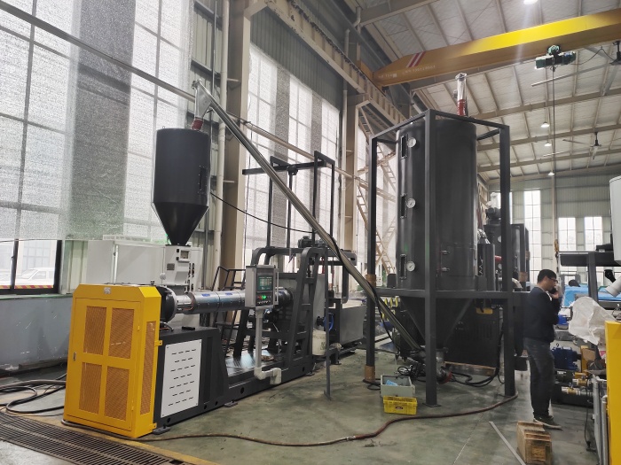 process recycling waste pet bottle flake nylon zipper monofilament extruder machine
