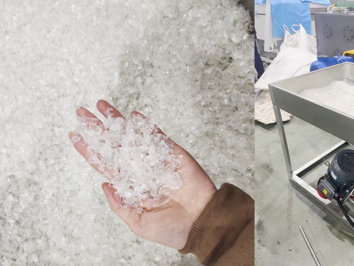 process recycling waste pet bottle flake nylon zipper monofilament extruder machine