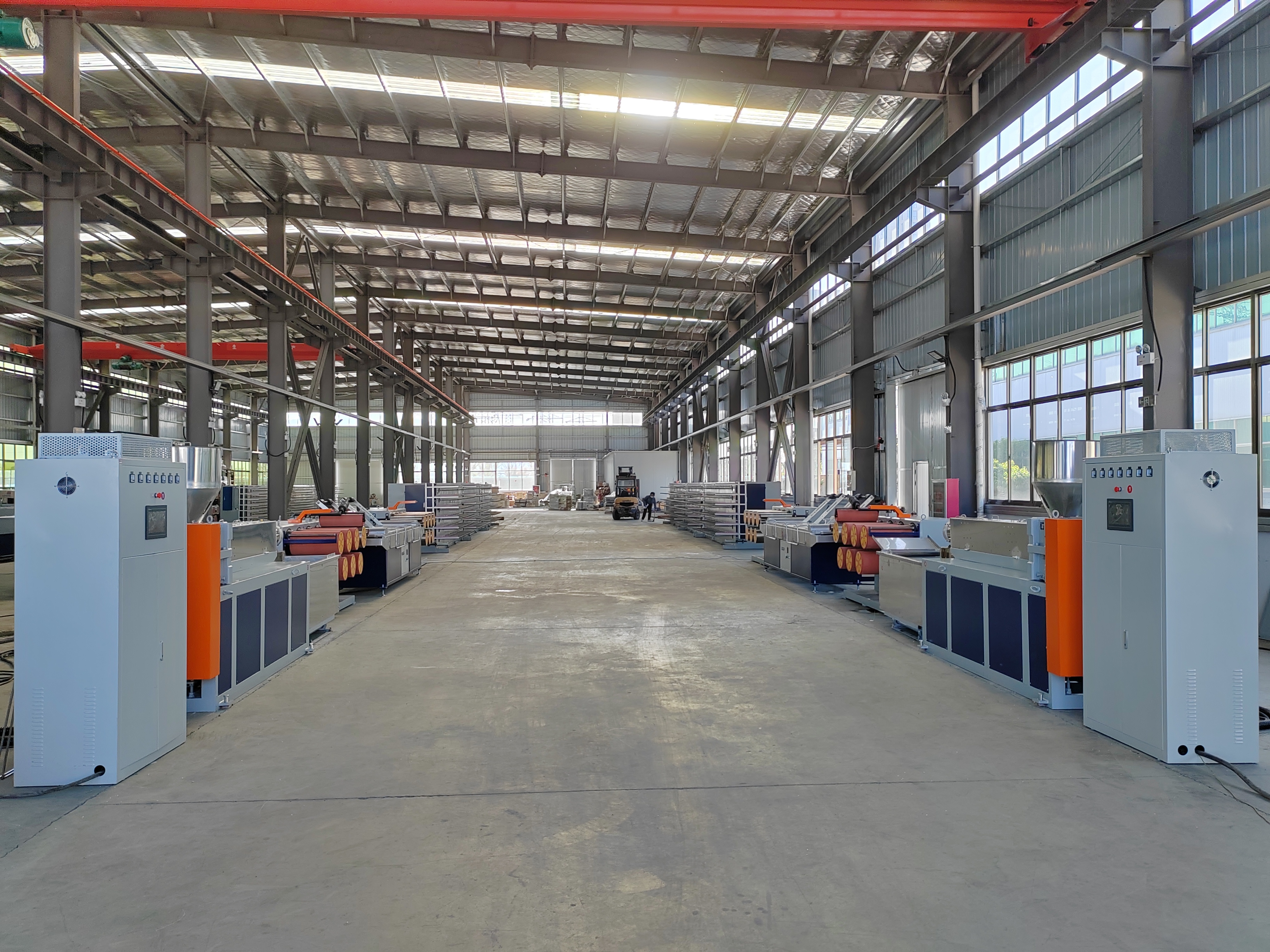 Test running monolilament extruder machine